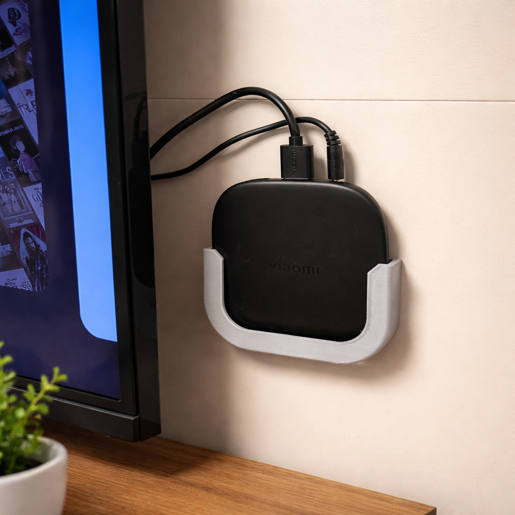Suporte para Mi Box S3 3ª Geração Xiaomi | Fixação fácil na Parede ou Painel | O