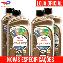 [NOVO] Kit 4 Óleos De Motor 0W-20 Sintético Quartz 9000 Xtra Future FGC API SQ