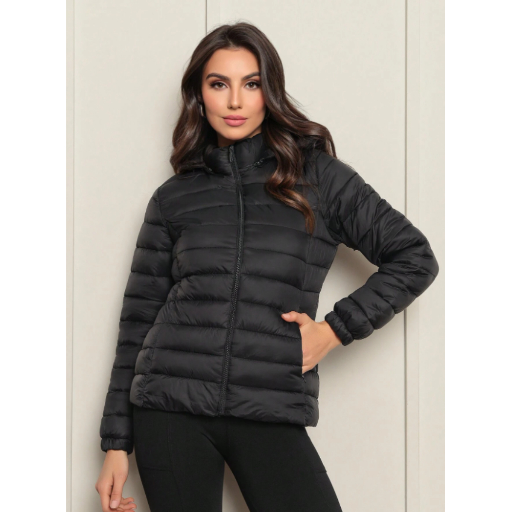 Jaqueta Puffer Feminina Bobojaco Casaco Gominho Nylon Impermeável Quentinha em Oferta na Shopee