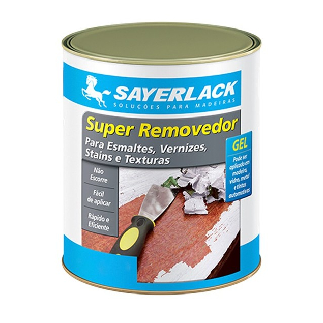 Removedor de Tintas, Esmaltes, Vernizes e Texturas Super removedor Gel 1kg e 4 kgSayerlack