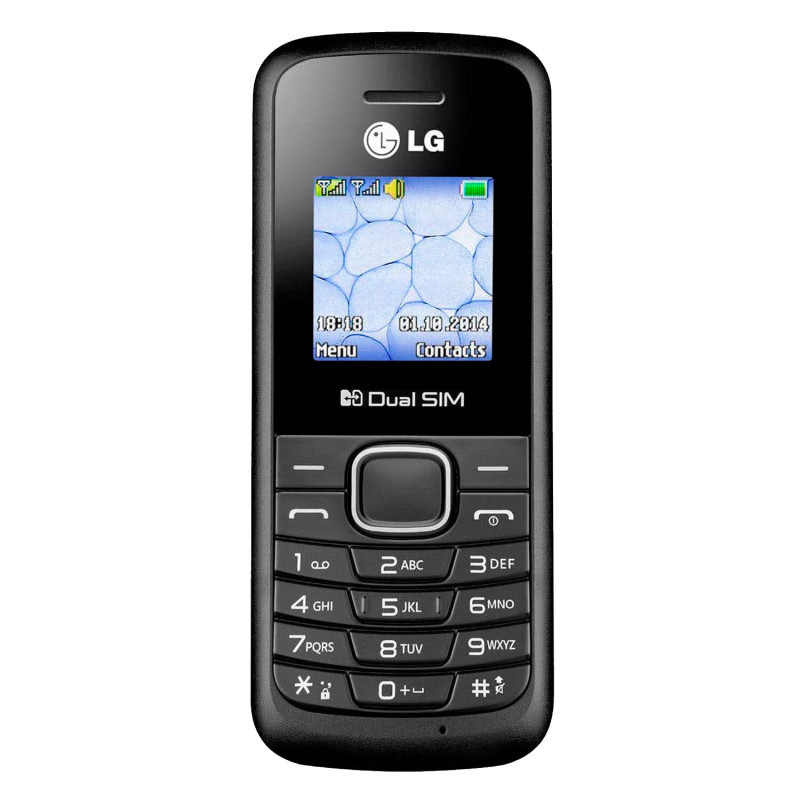 CELULAR PARA IDOSO LG LG-B220 Dual Sim / 3G / 32MB / 32MB / Tela 1.45" / Lanterna / FM - Preto