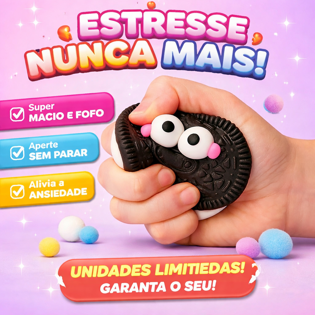 Squish Anti Stress Fofo Cookie Brinquedo Macio De apertar Relaxante