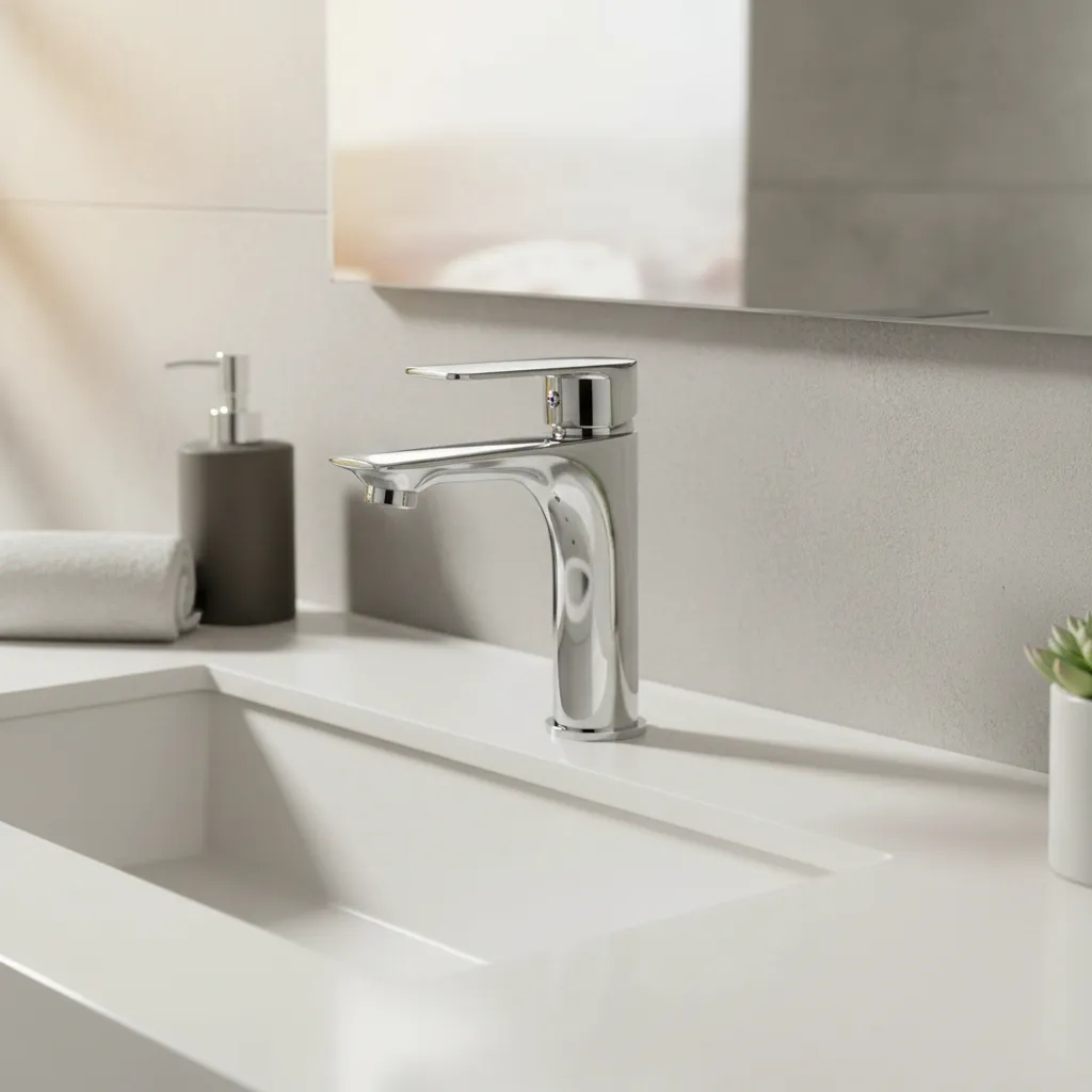 Torneira Misturador Monocomando Banheiro Baixa Bancada Cromada Redondo em Oferta na Shopee