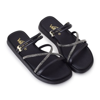 Papete Feminina Rasteirinha Tiras de Brilho Luxo em Oferta na Shopee