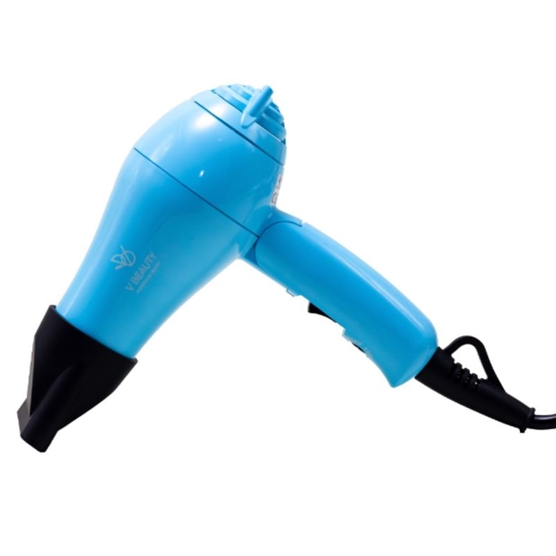 Mini Secador de Cabelo  de viagem Vbeauty 1200W / 2 Velocidades / 2 Temperaturas / Bivolt - Blue em Oferta na Shopee