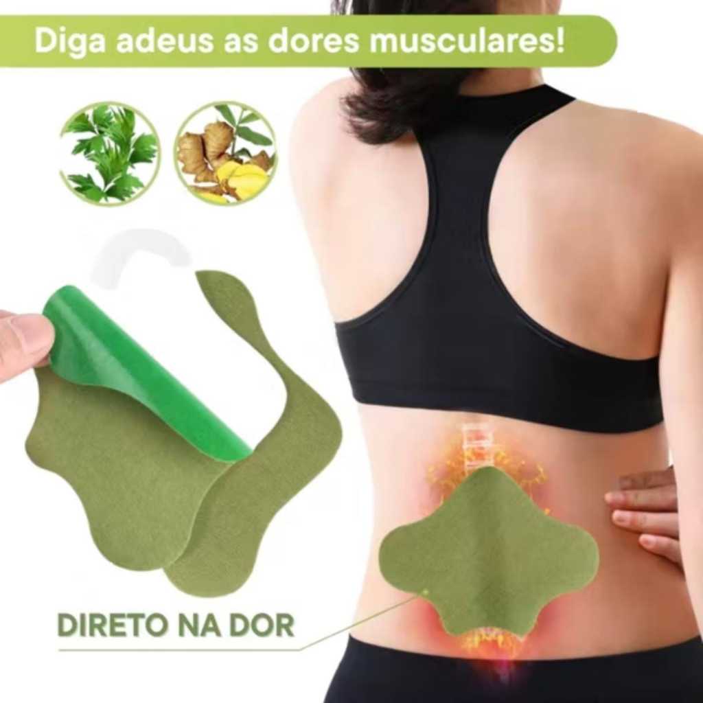 Adesivo Térmico Ervas Naturais Para Bem-Estar Lombar Costas Ombro Joelho Pescoço em Oferta na Shopee