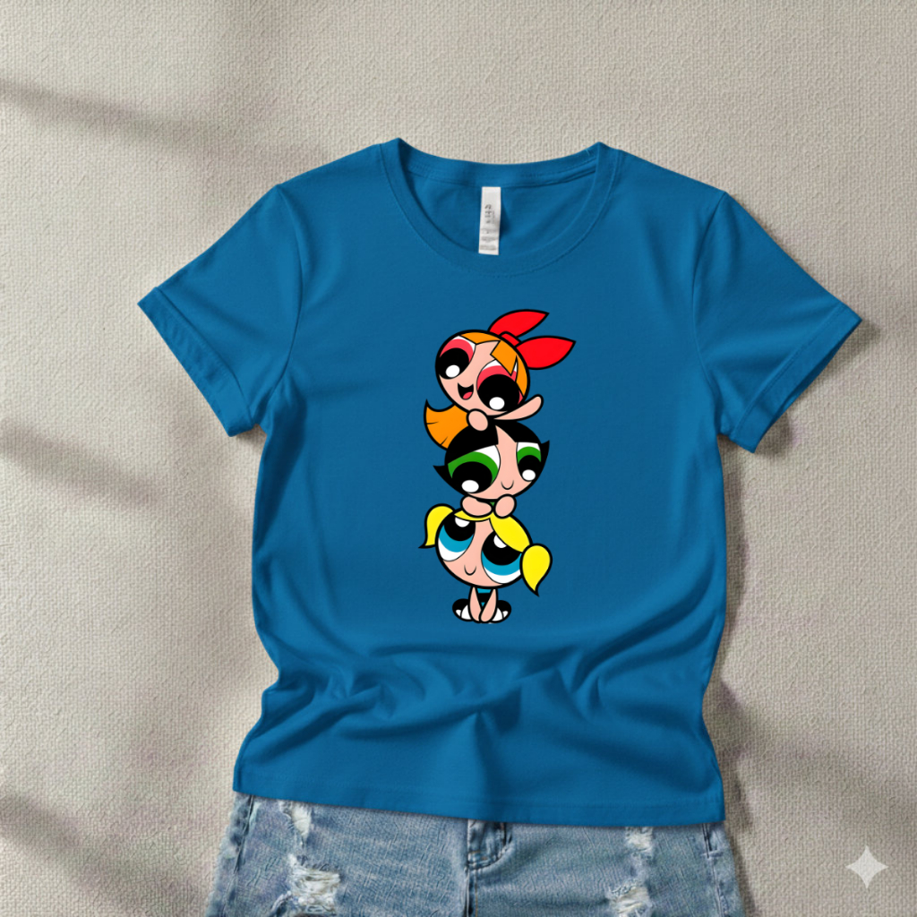 Camiseta Feminina As Meninas Superpoderosas Blusa 100% Algodão Estilosa Confortável  Envio Rápido