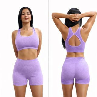 Conjunto Fitness Feminino Short top Bojo Roupa Academia Poliamida Premium em Oferta na Shopee