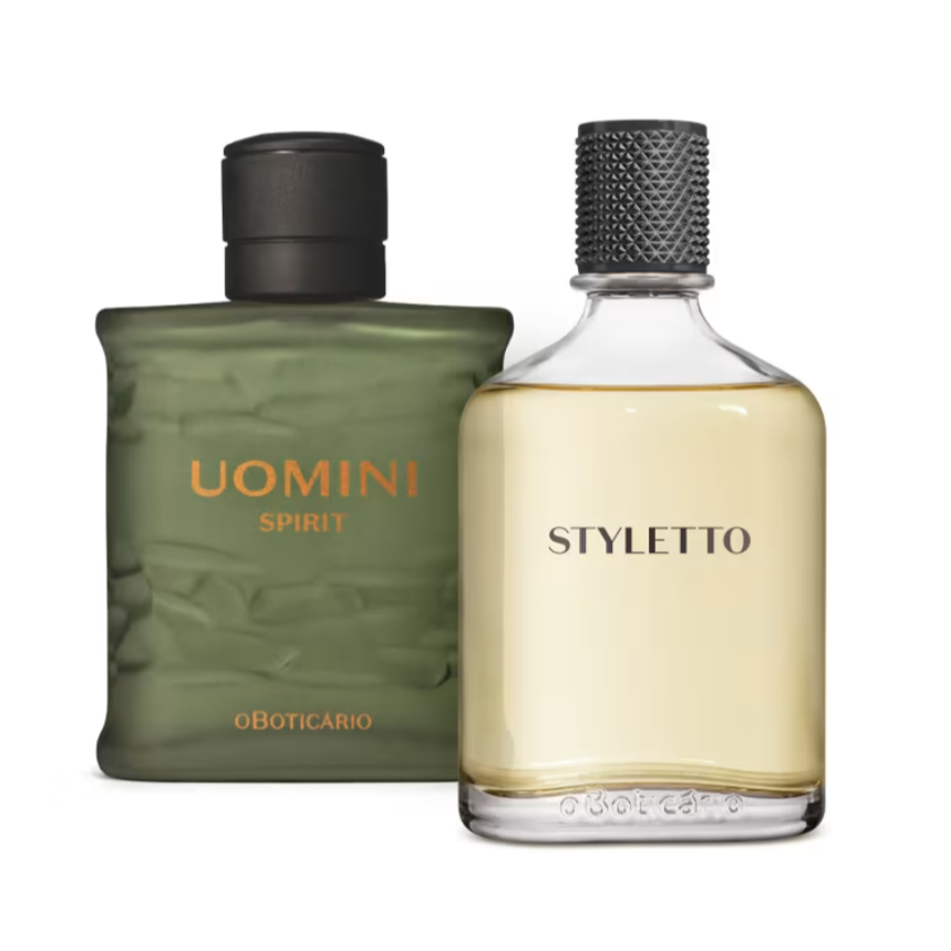 Combo Perfumaria Masculina: Uomini Spirit 100ml + Boticollection Styletto 100ml