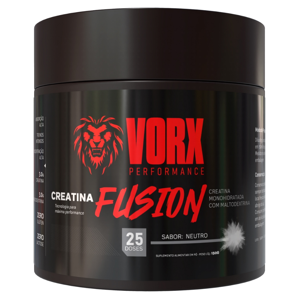 Creatina Fuze Pote 150g Vorx Creatina Sabor Creatina Barata Rende 25 Doses — R$ 17,90 em Shopee, 40% OFF
