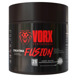 Creatina Fuze Pote 150g Vorx - Creatina com sabor - Creatina Barata - Rende 25 doses