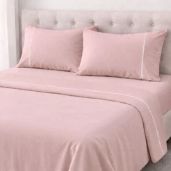 Jogo De Lençol Queen 3 Peças Casal Cama Com Elástico Micropercal 400 Fios Liso