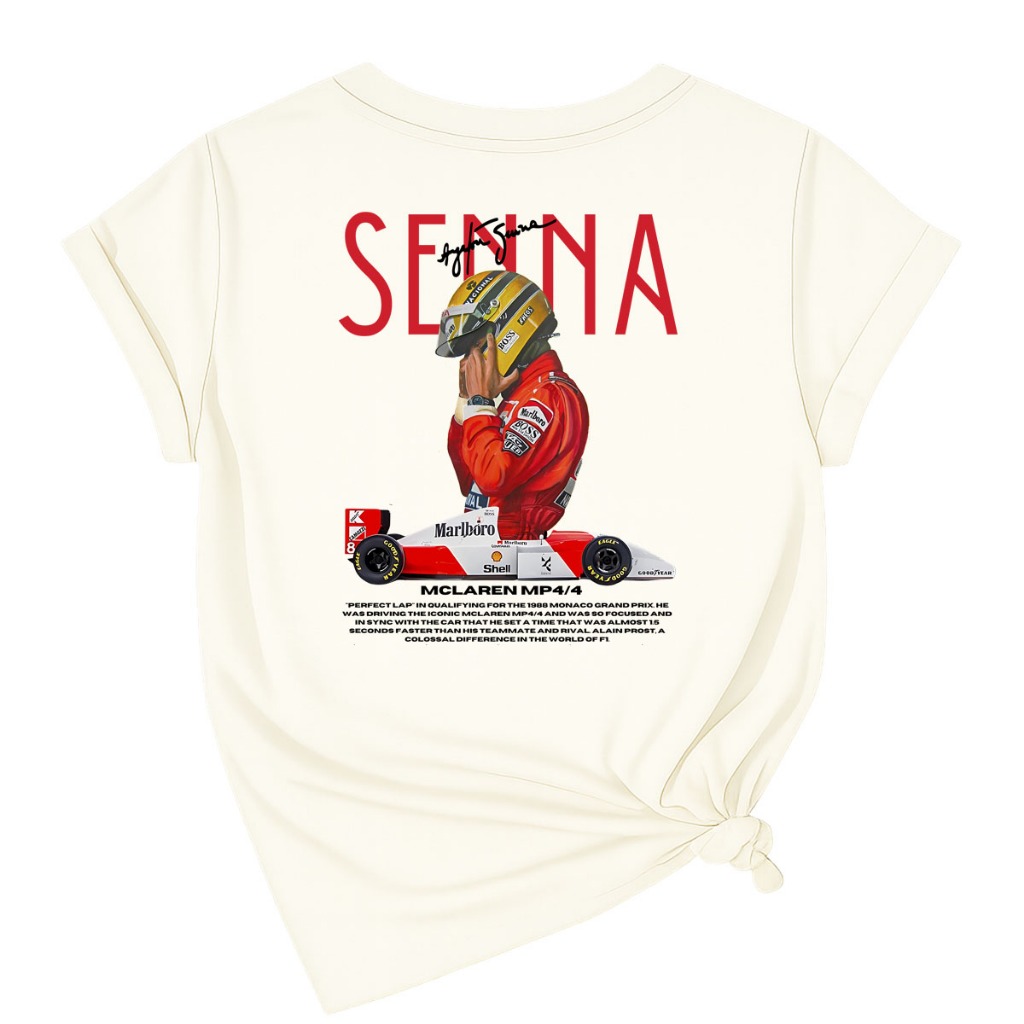 Camiseta Feminina T Shirt Promoção Algodão Ayrton Senna F1 Corridas
