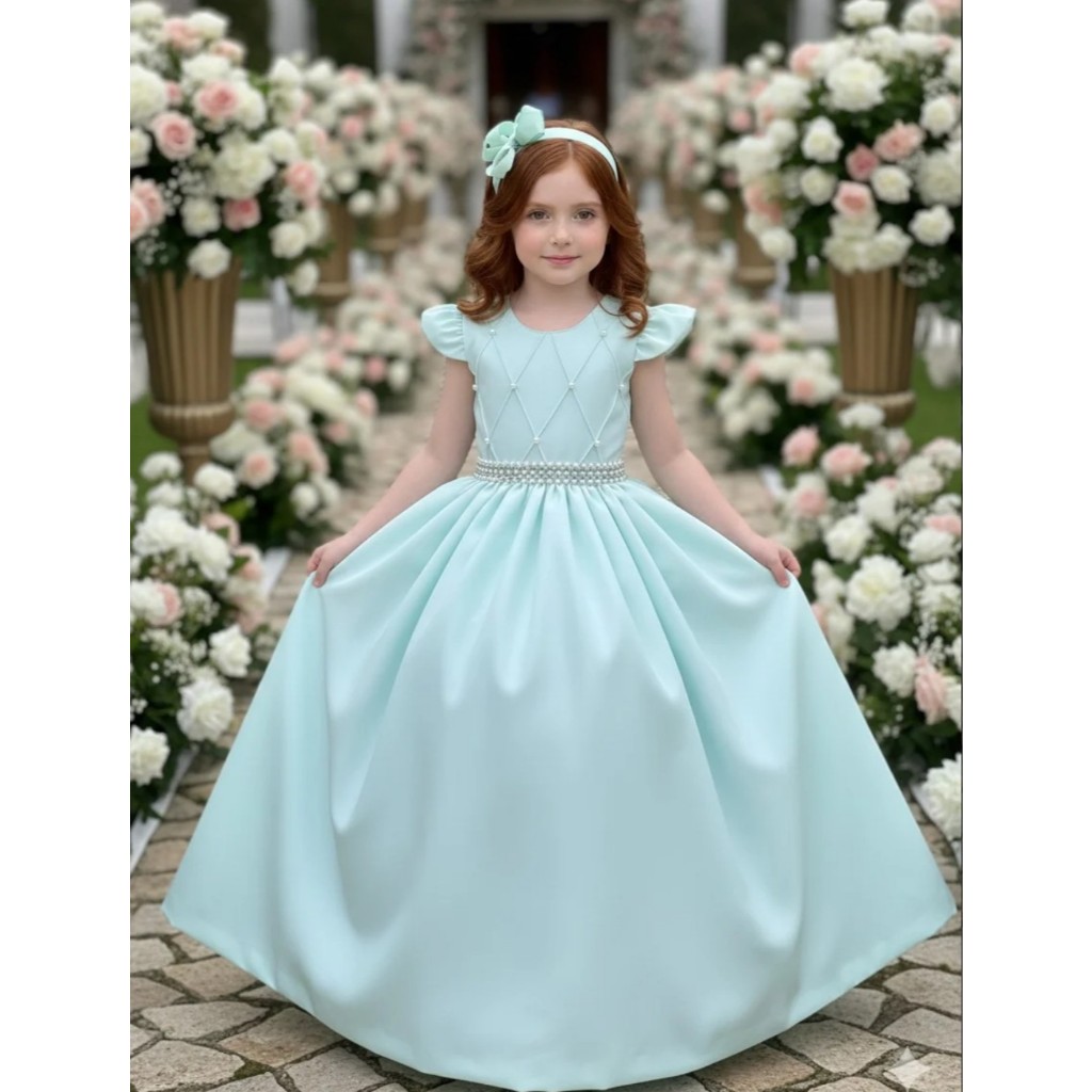 Vestido Longo de Festa Ysa Ariane Verde Porto Fino