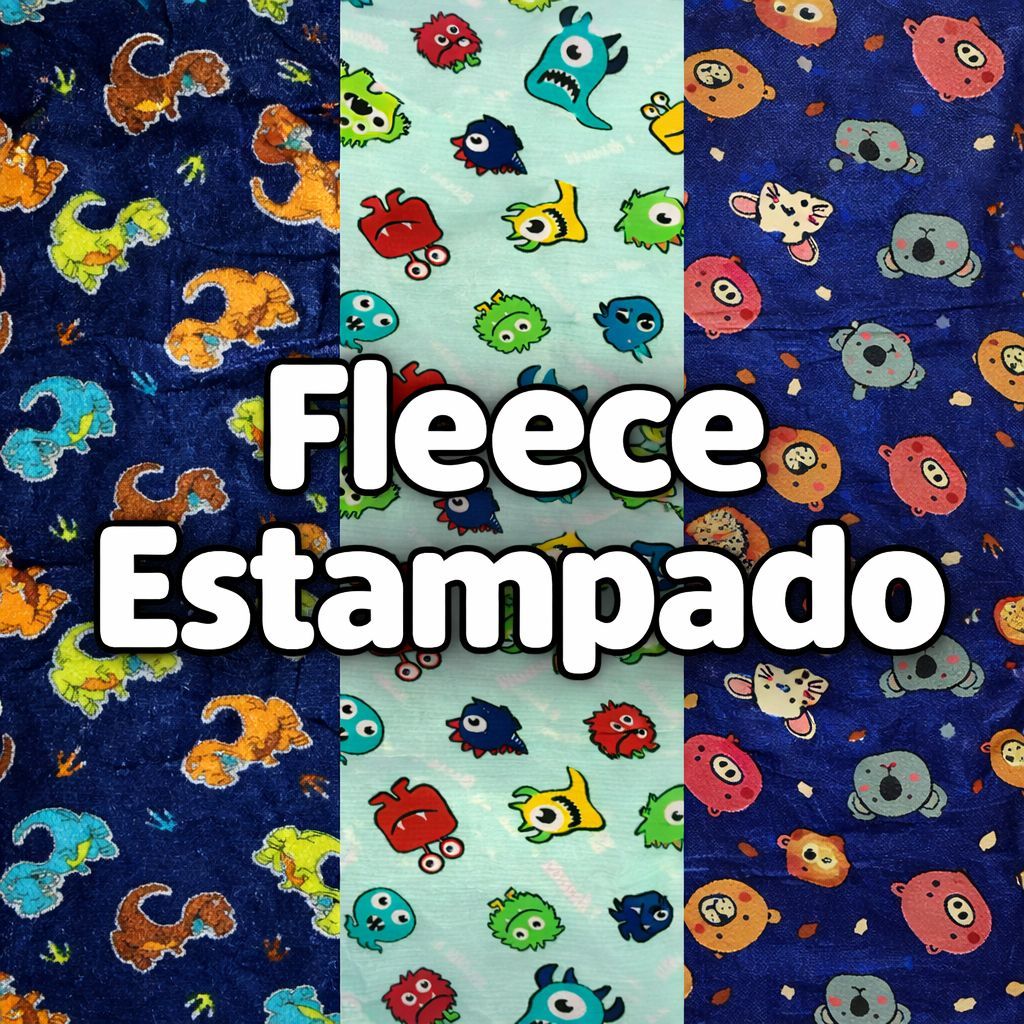 Tecido Fleece multicolor "manta de microfibra" (1m x 1,50m) várias estampas e o MELHOR PREÇO