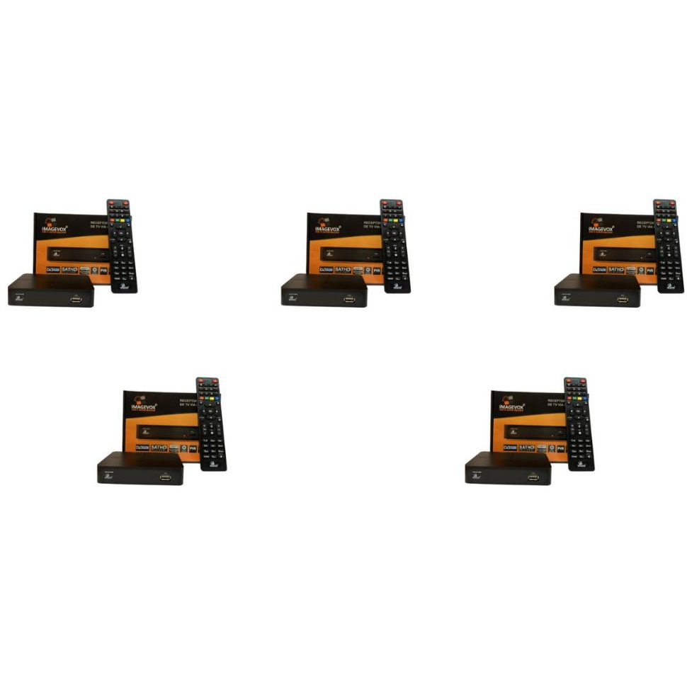 Kit 5 Receptores Digital KU Full HD SAT120NB Imagevox Satelite D2
