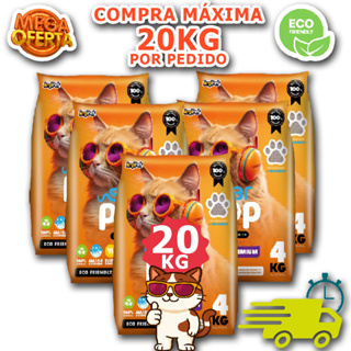 20 a 4kg areia sanitaria extra premium higienica natural ecologica absorvente para gatos tradicional em Oferta na Shopee