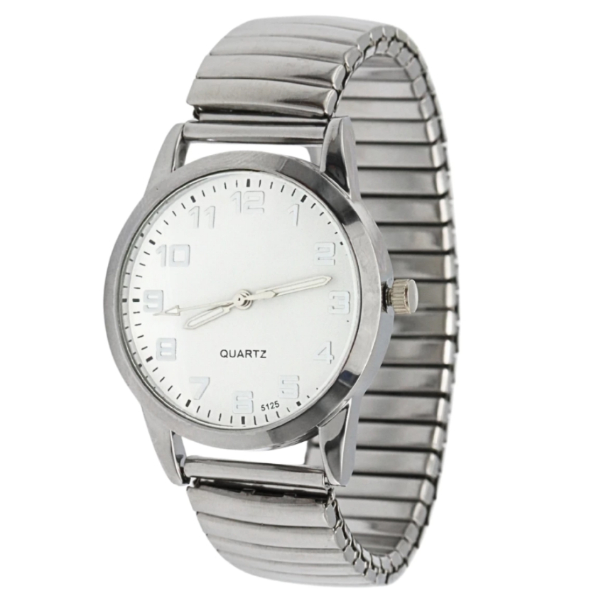 Relógio Feminino Dália White Silver 35mm Fundo Branco Masculino Tendencia Elegante