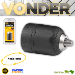 Mandril De Aperto Rápido 2mm 13mm 1/2'' Rosca Vonder Furadeiras Manuais Parafusadeiras a Bateria