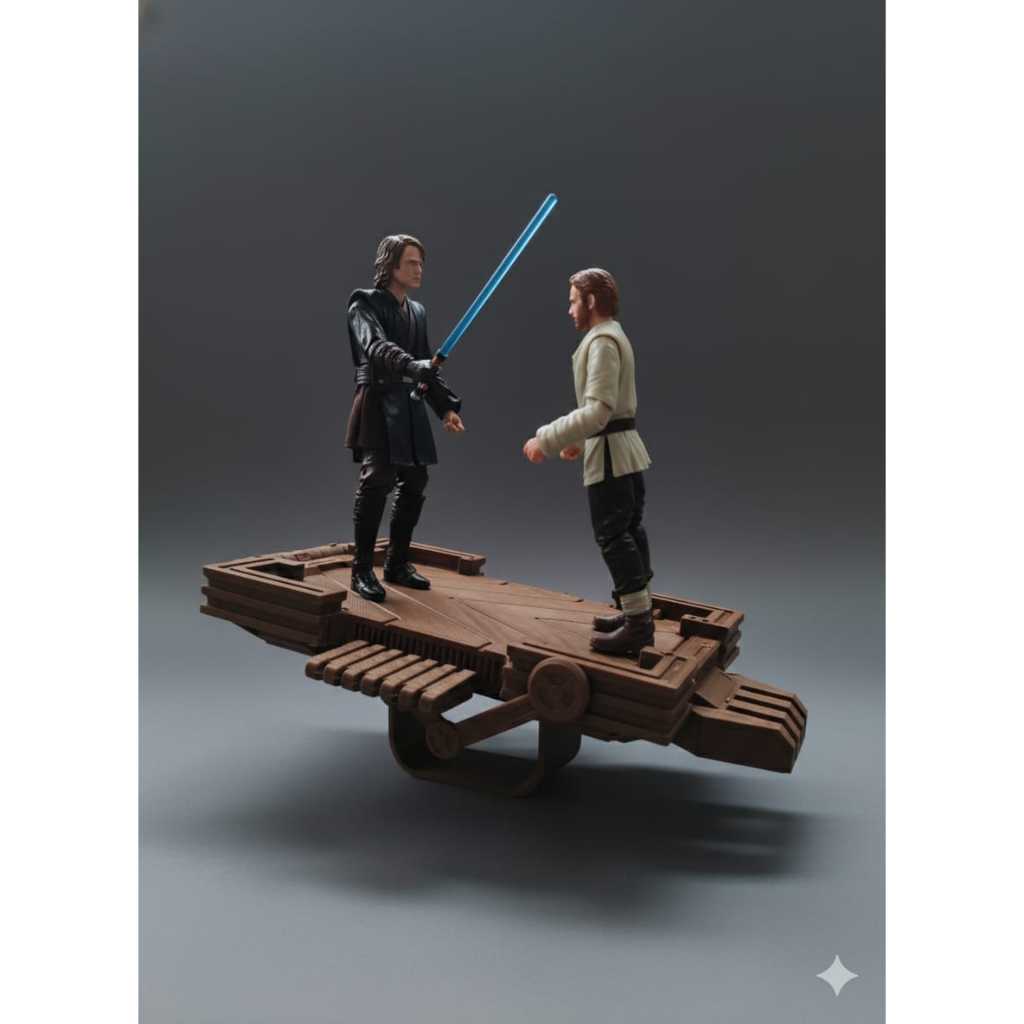 Diorama Plataforma Mustafar 1:12 Black Series Star Wars Impressão 3d Presente estante BS