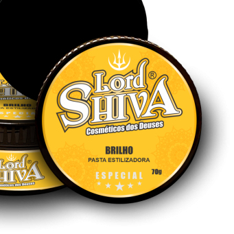Pomada Cera Pasta Modeladora Efeito brilho (molhado) LORD SHIVA SPECIAL 70g