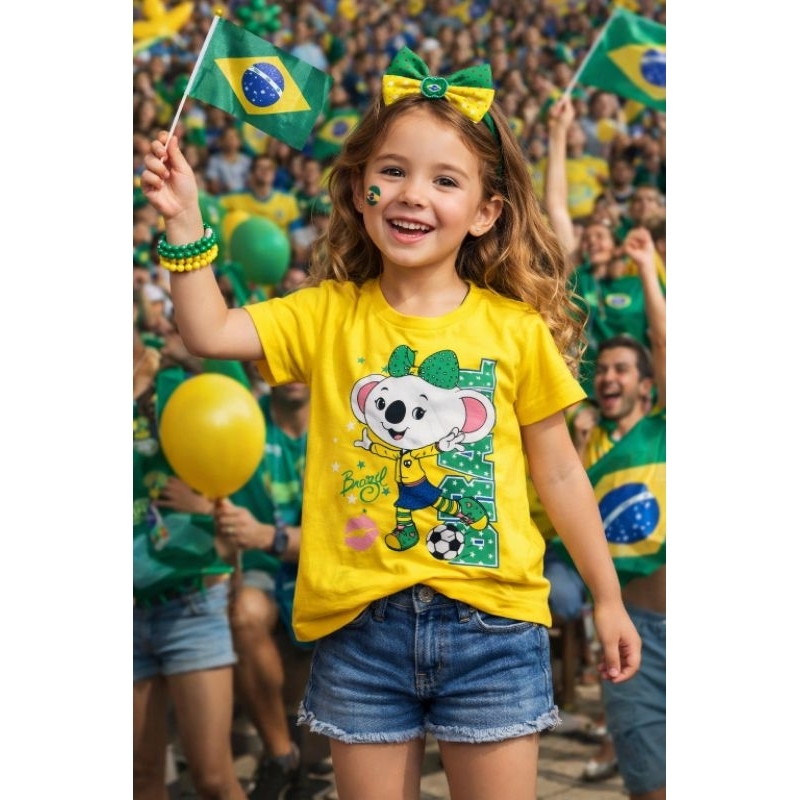 Camiseta menina Copa do mundo