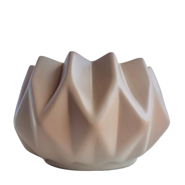 Vaso cachepot cáqui enfeite moderno cerâmico centro de mesa