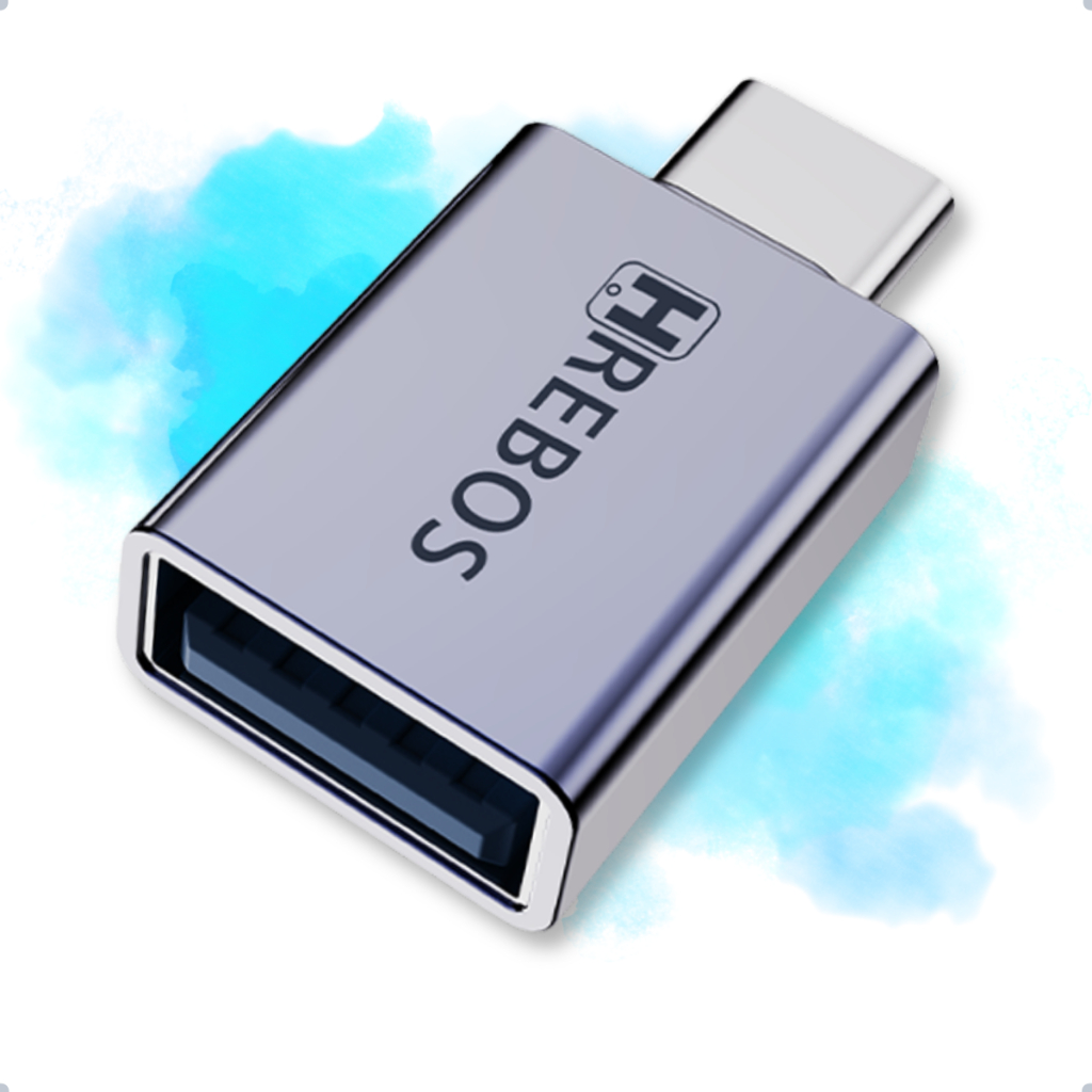 Adaptador OTG 3.0 Conector Tipo-C Macho x USB Fêmea - Conversor Transmissão de Dados e Carregamento