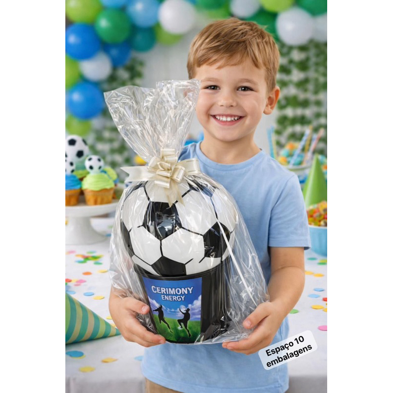 saco para kit balde pipoca + bola saco 40x60 plástico transparente brilhante em Oferta na Shopee