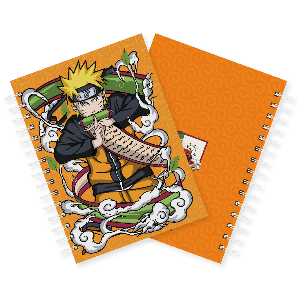 Caderno Naruto A5 Anime Naruto Capa Dura Wire-o Miolo Pautado 95 folhas 75g