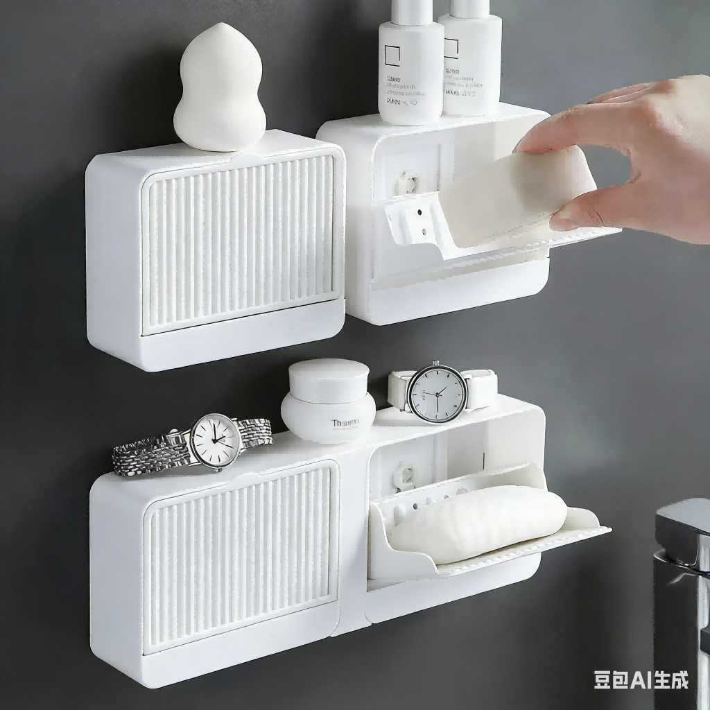 Porta Sabonete Saboneteira Dupla Com Adesivo Para Aderência