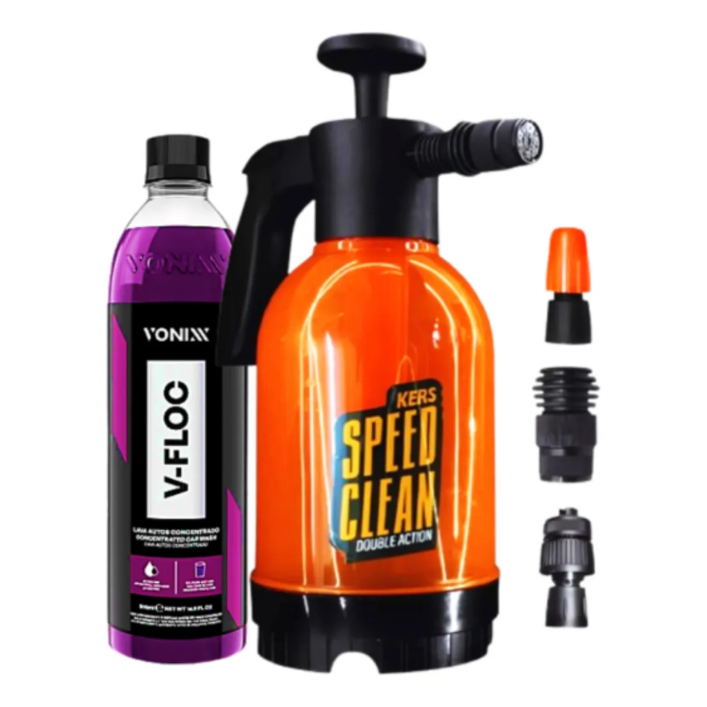 V-floc Snow Foam Espuma Foam Pulverizador Espuma Speed Clean Kers Laranja