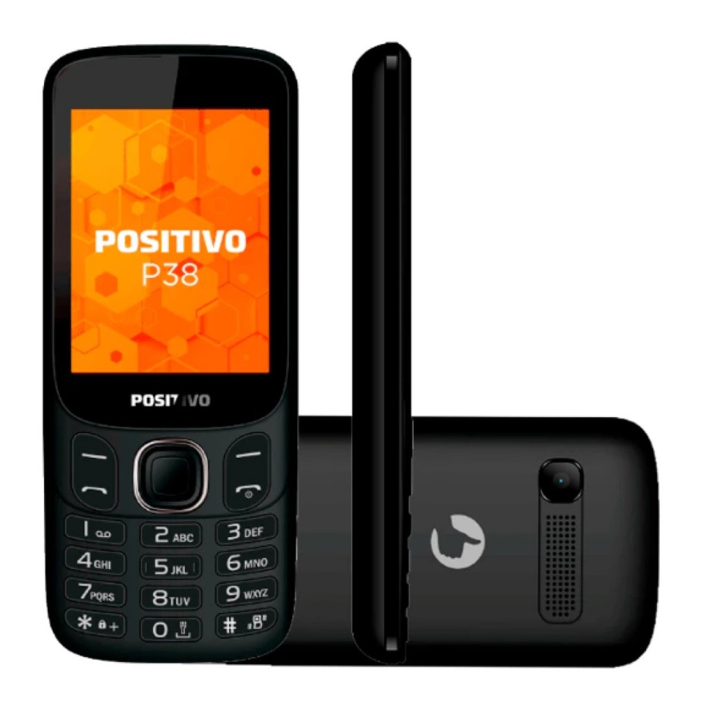Celular Positivo P38 Dual Chip 3G Tela 2.8” Bluetooth Rádio FM Preto