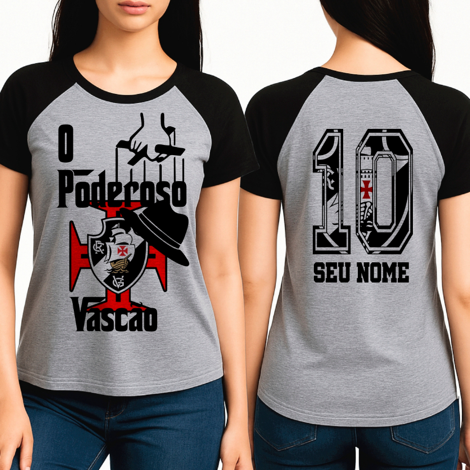 Camiseta Vasco da Gama com Seu Nome - Feminina