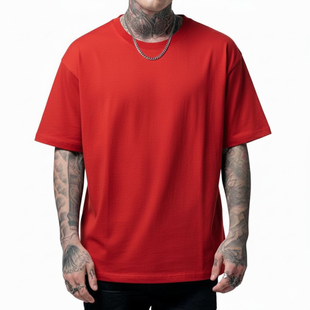 Camiseta Oversized Masculina Premium Algodão Streetwear Básica Lisa Caimento Perfeito
