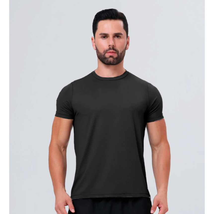 Camiseta Masculina Básica Dry Proteção Uv50+ Tecido Malha Gelada l Para academia, Natação 9107