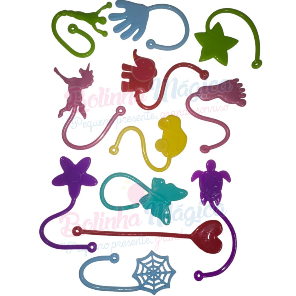 10 Geleca Gruda Para kit Festa Lembrancinha Aniversario Colorida Brinquedo Grudante Prenda Quermesse em Oferta na Shopee