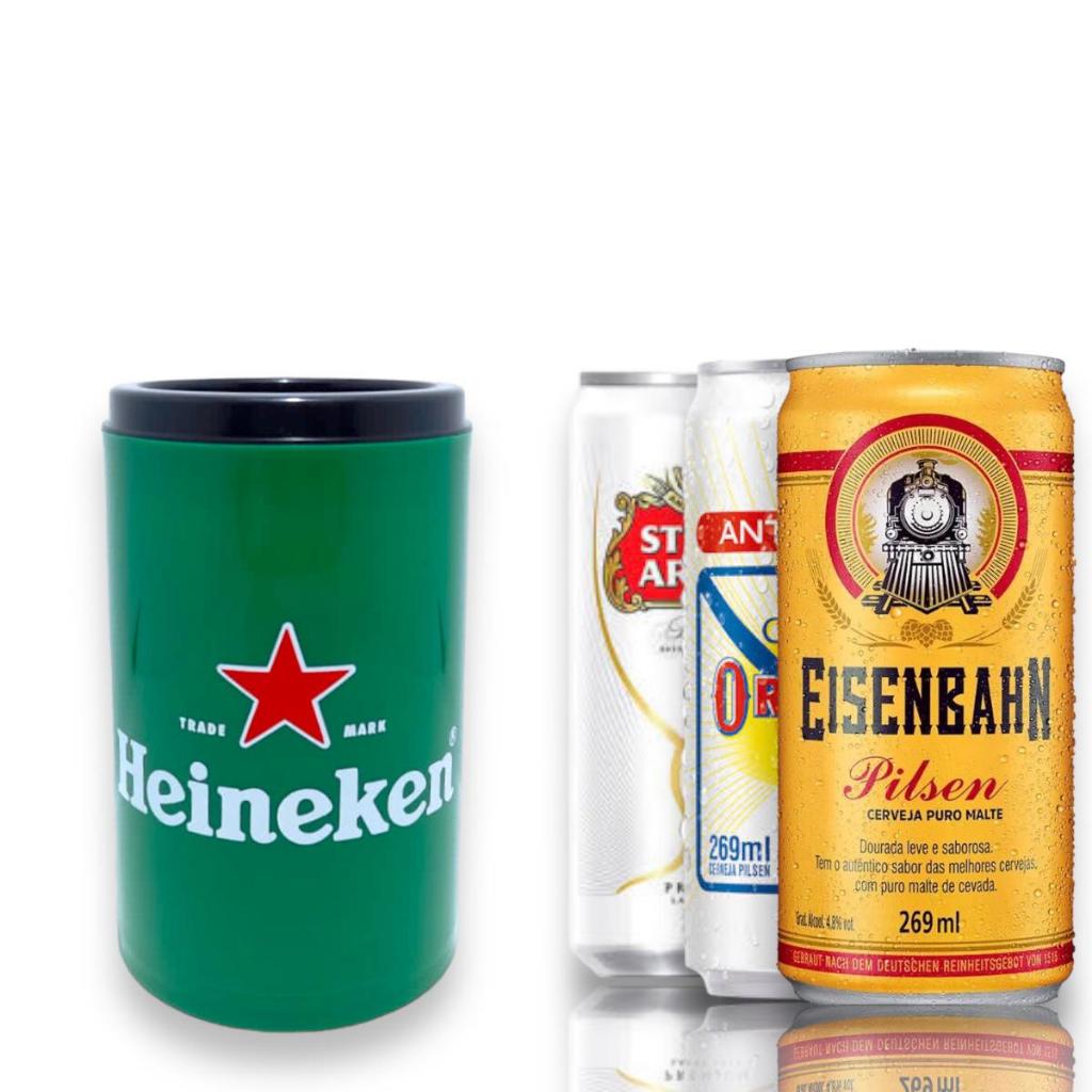 Kit 6 Porta Lata Fina 269 ml Suporte Térmico Latinha