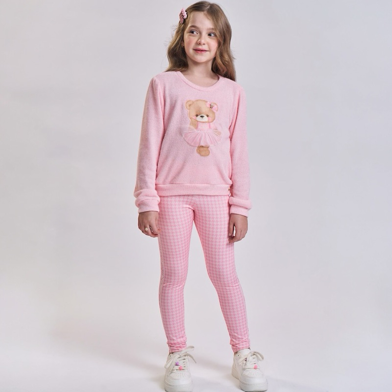 94110Conjunto mukie de blusão em malha tricot e legging em termoskin peluciada  ref 94110