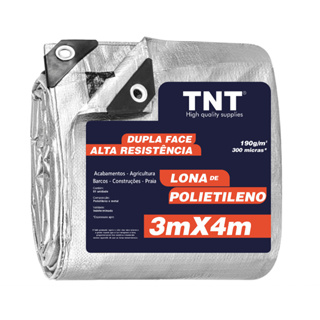 Lona 4x3 Cobertura Cinza Preta Impermeável 300 Micras Grossa 190g/m2 TNT em Oferta na Shopee