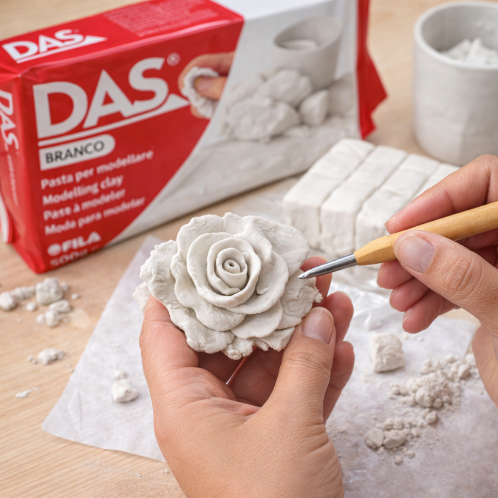 Kit 2 Massa Modelar 500g Das Branca Escultura Cerâmica Fria