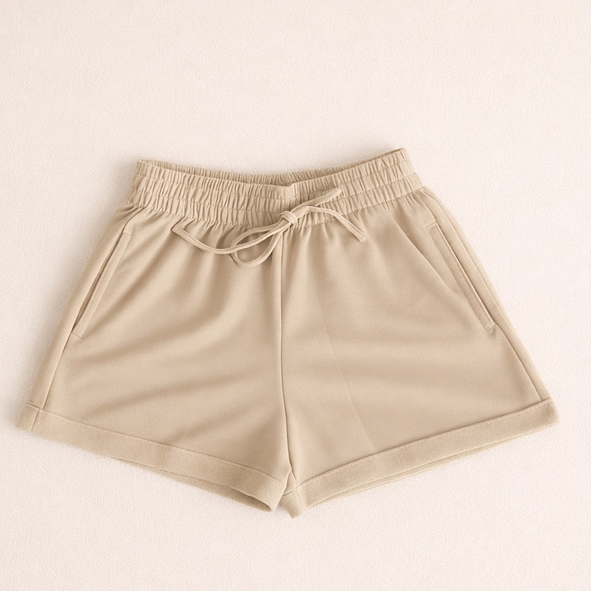 Shorts Moletinho Feminino Moda Casual C/ Bolso Lateral em Oferta na Shopee