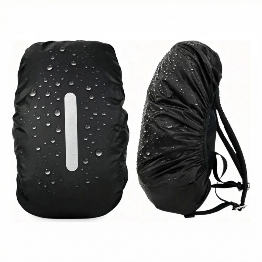 Imagem Capa Para Mochila De Chuva Refletiva Impermeável Protetora Para Motoboy Mala Anti Poeira Ajustável