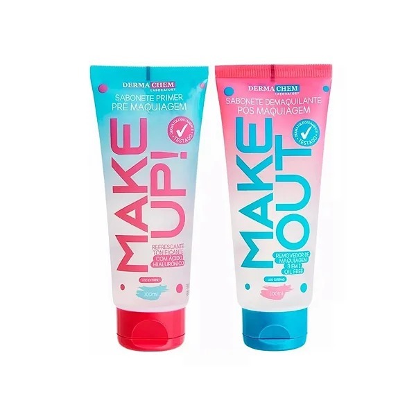 Dermachem Kit Sabonetes Make Up Primer e Make Out Demaquilante 100ml