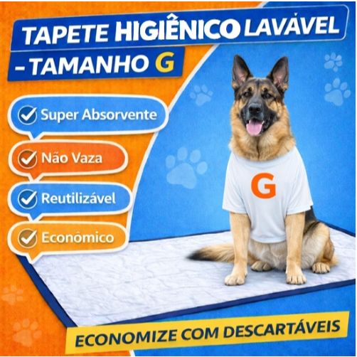 Tapete Higiênico Lavável 60x80 Clássico Para Pets Kit 1 Unidade Animais Porte Grande