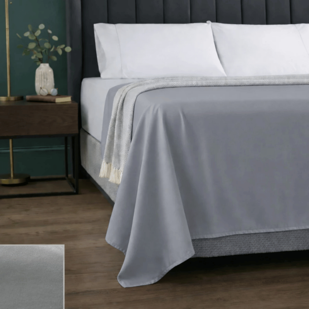 Lençol Solteiro/Casal/Queen/King Superior sem elastico 400 fios Micropercal Respirável Macio em Oferta na Shopee