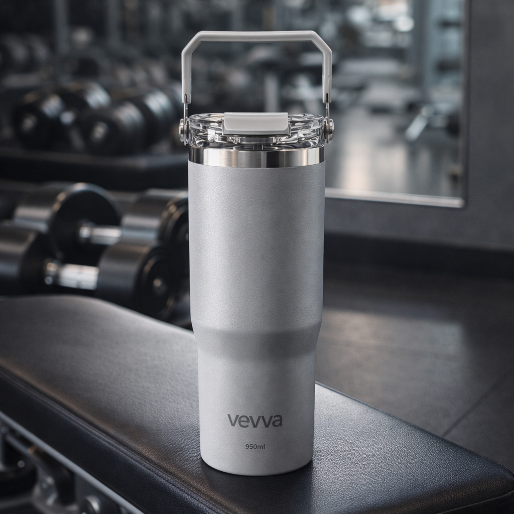 Garrafa Termica 950ml Inox Parede Dupla VEVVA GRIP MAX Squeze Agua Bebidas Esporte Fitness em Oferta na Shopee