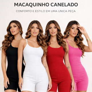 Macaquinho Feminino Canelado Alça Fina Grossinho Não Fica Transparente Blogueira Tendência 2026 Virginia em Oferta na Shopee