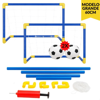 Kit Mini Trave com Rede + Bola + Bomba de Encher Trave Golzinho Futebol Infantil em Oferta na Shopee