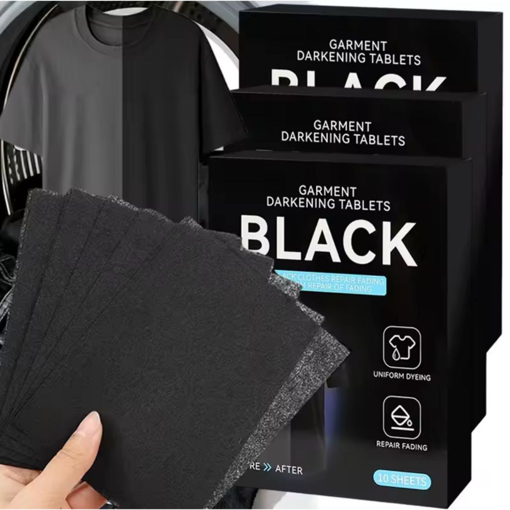 Lenço Renovador de Roupas Pretas para Máquina de Lavar – Restaura e Revitaliza a Cor